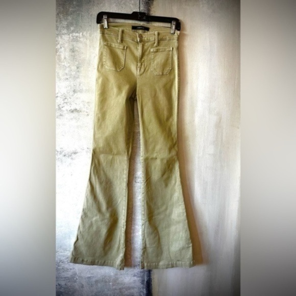 J BRAND Green Flare High Rise Jeans, 27 - Picture 1 of 13